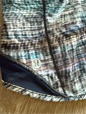 lululemon athletica Multicolor Patterned Athletic Shorts with built in liner.